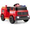 12V Ride on Fire Truck Powered Car with Water Gun and Interphone-Red